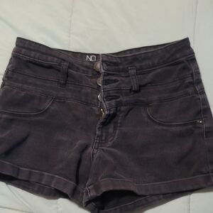 No Boundaries Black High Waist Shorts with Cuffed Hems